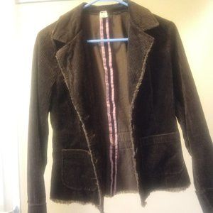 INO Corduroy Blazer Jacket Chocolate Brown Sz. XS